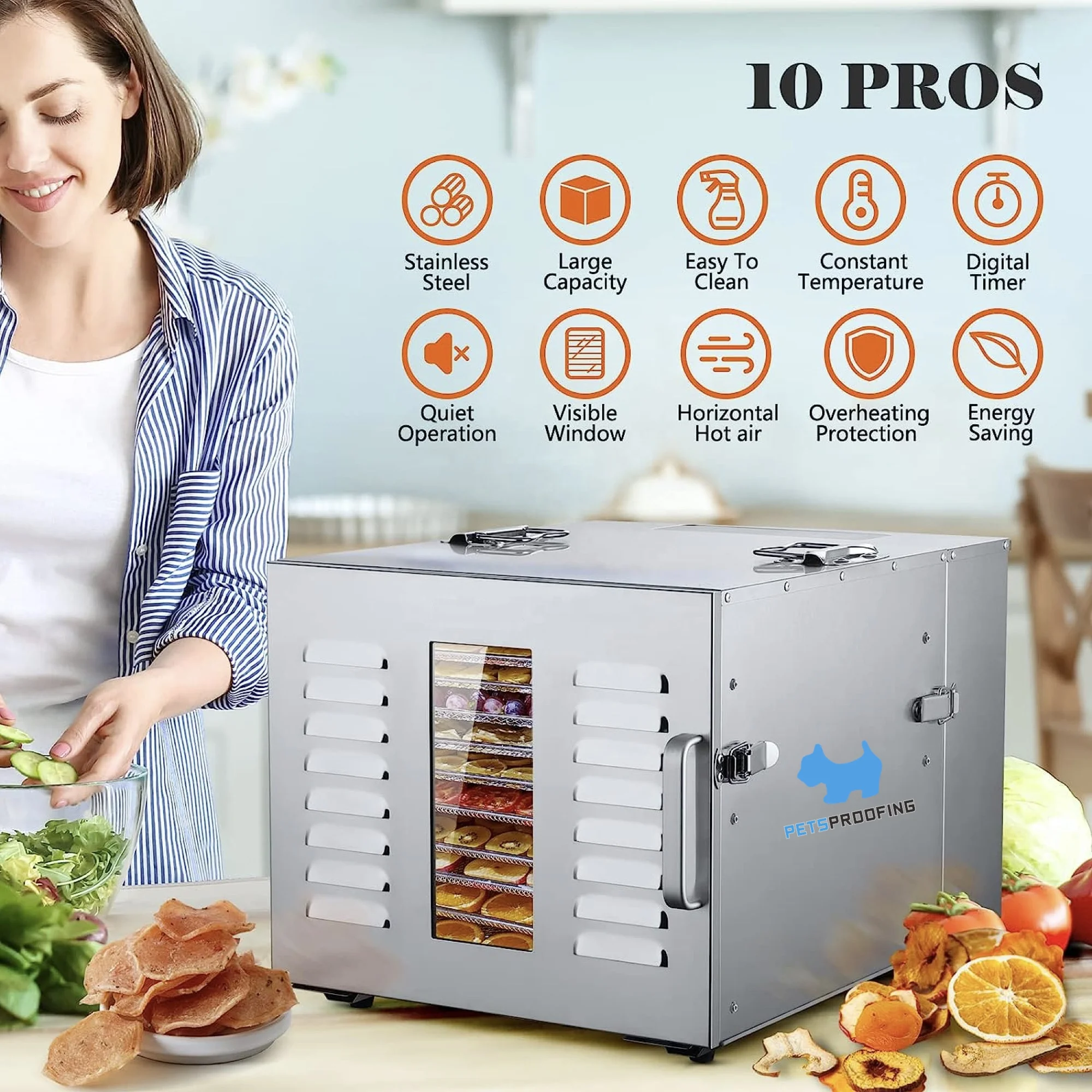 Home Small Scale 10 Trays food dryer dehydrator Fruit Drying Machine for Fruits Vegetables