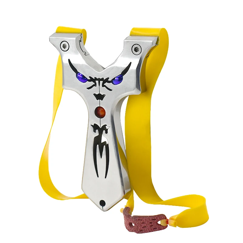 Stainless steel slingshot outdoor shooting hunting slingshot with rubber band little devil slingshot