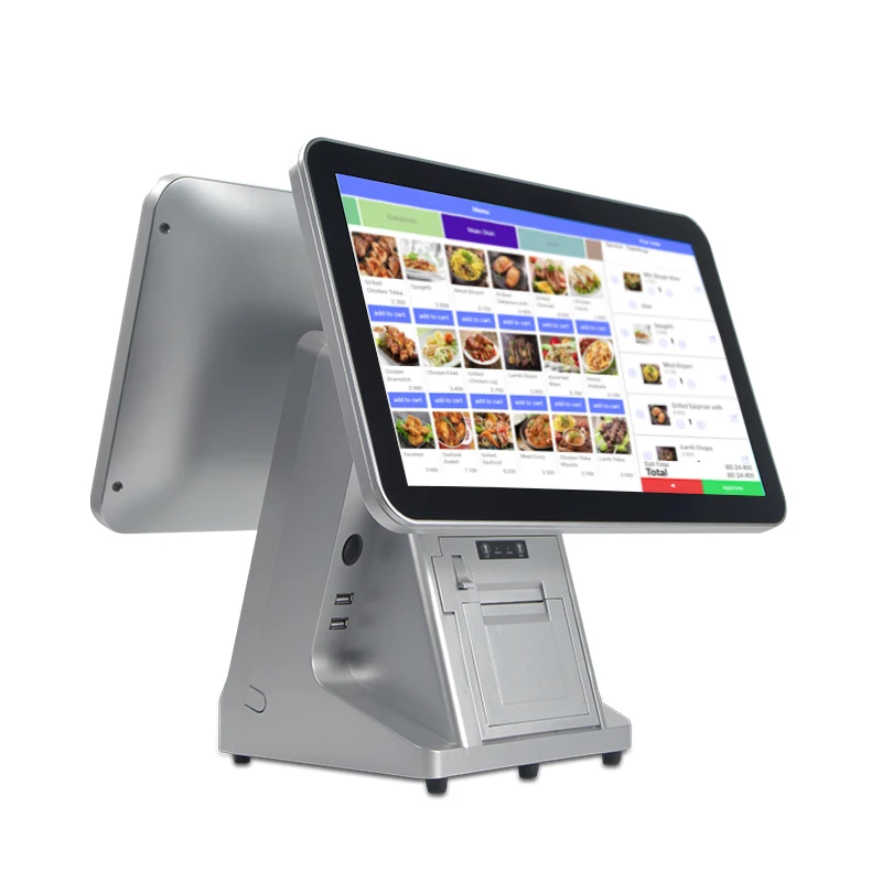 Полный комплект все в одном двойная система Android Pos сенсорный экран Windows кассовый аппарат