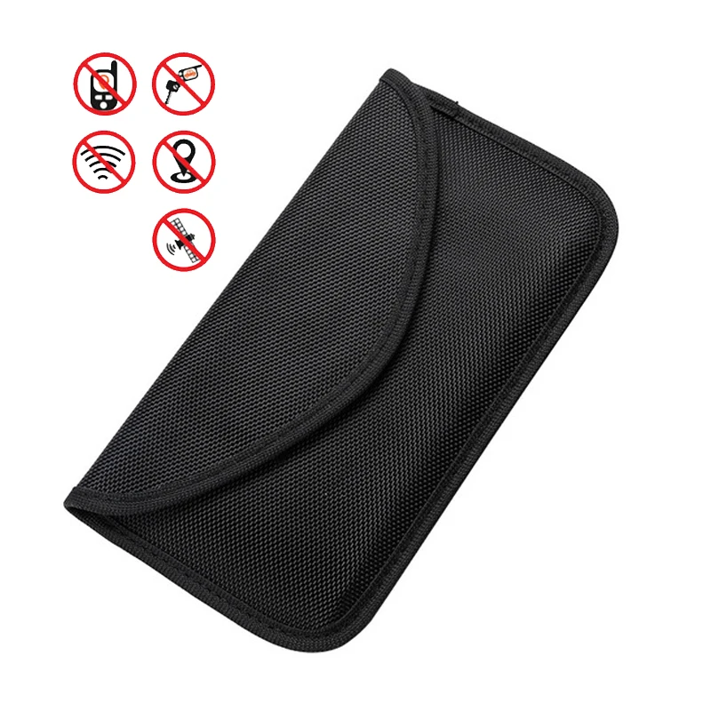 Anti-Tracking Radiation Protection RFID Blocking Phone Key Fob Signal Blocking Faraday Cage Protector Nano Car Keyfob Bag Pouch