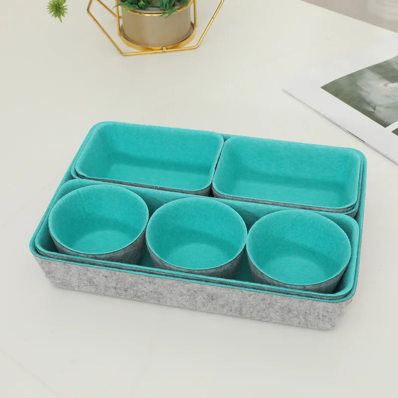 Drawer organizers bins felt storage bin office organizer Shallow Small Desk organizer trays Draw dividers festival gift