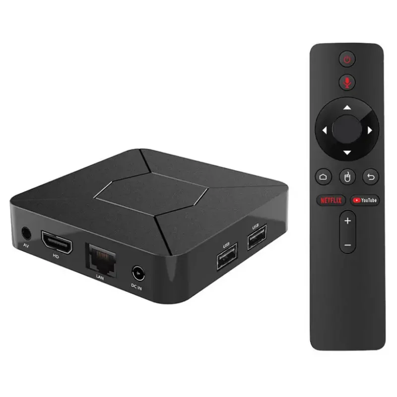 GYS Factory Original Android box Q5 ATV Android 10.0 OS 4K Smart TV Box Allwinner H313 Media Player 2GB 8GB ATV Voice Remote