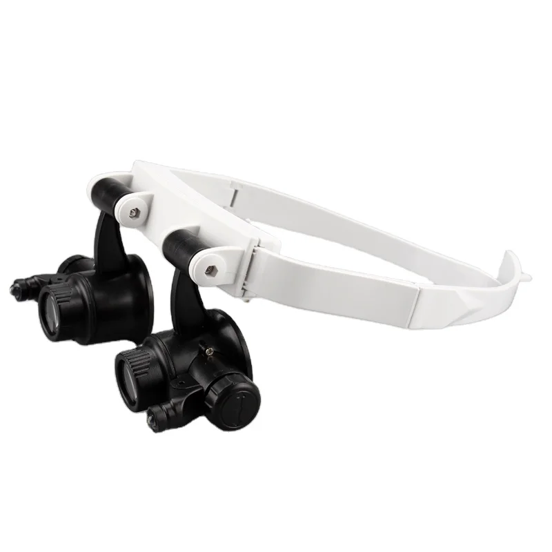 Magnifying Glass LED Light Headband 8X 15X 23X Telescopic High eye Glasses lLed Headband Magnifier
