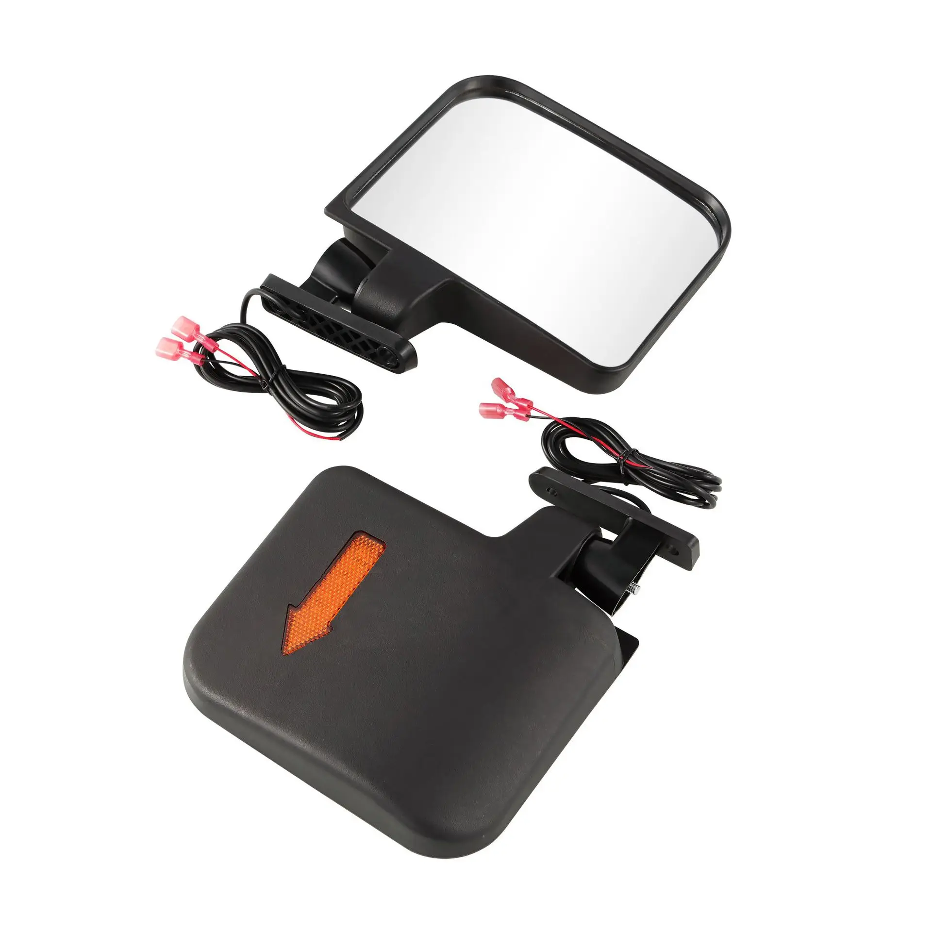 High quality golf cart parts & accessories rearview mirror with LED turning lights for sale