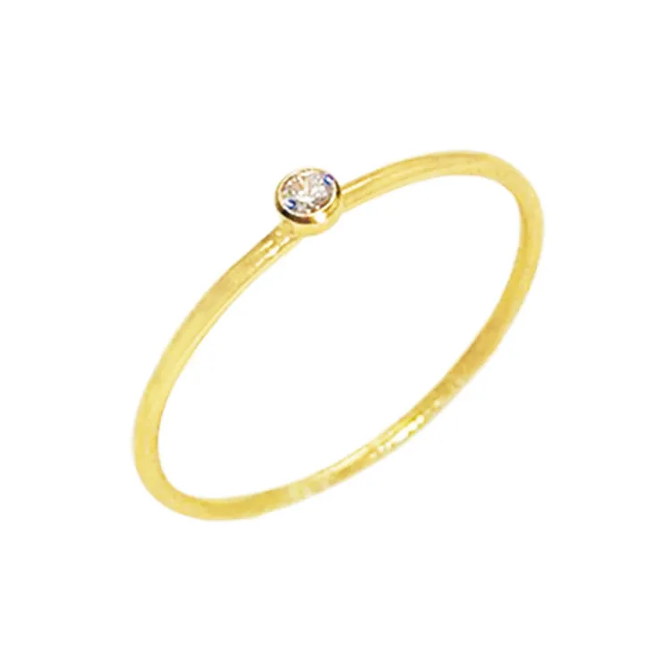Minimalist Thin Ring 14K 18K Solid Gold Stackable Ring Women Jewelry