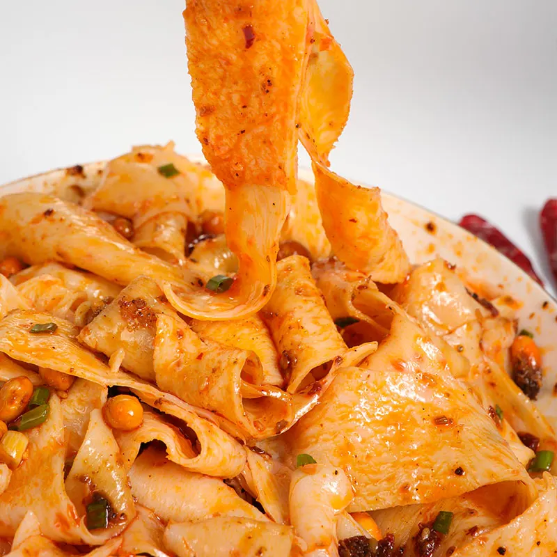 
Wholesale Price Chinese Food Instant Delicious Pungent Spicy Red Oil Dough Noodles 