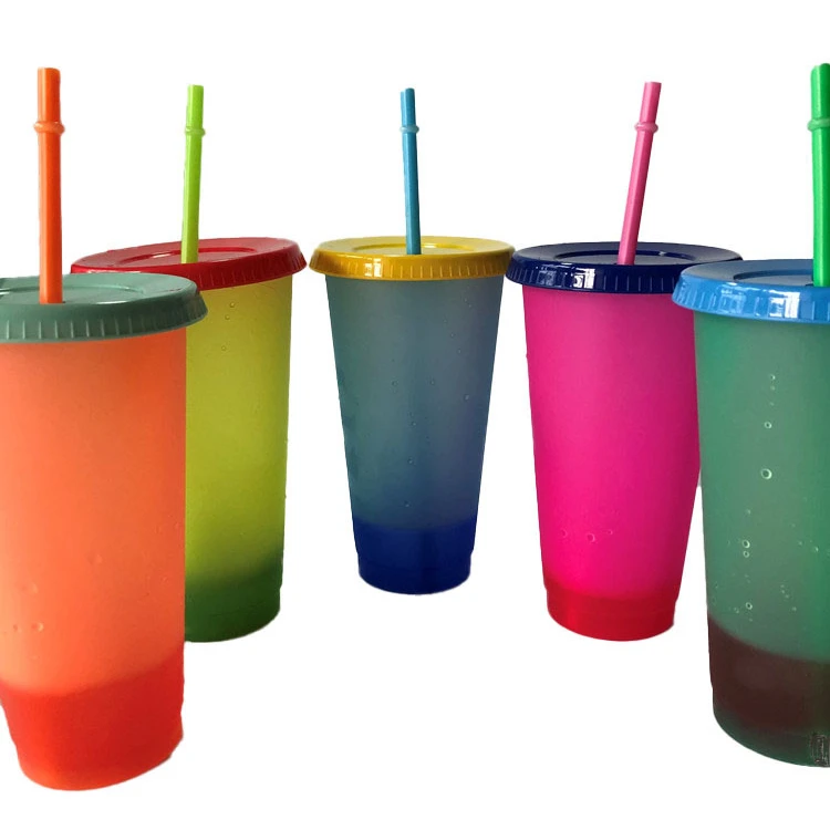 Color changing plastic cups 710ml drink pp plastic tumbler