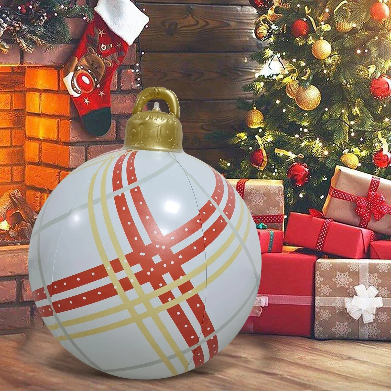 New style Oversize Outdoor Merry Christmas Ornaments PVC Inflatable Christmas Ball