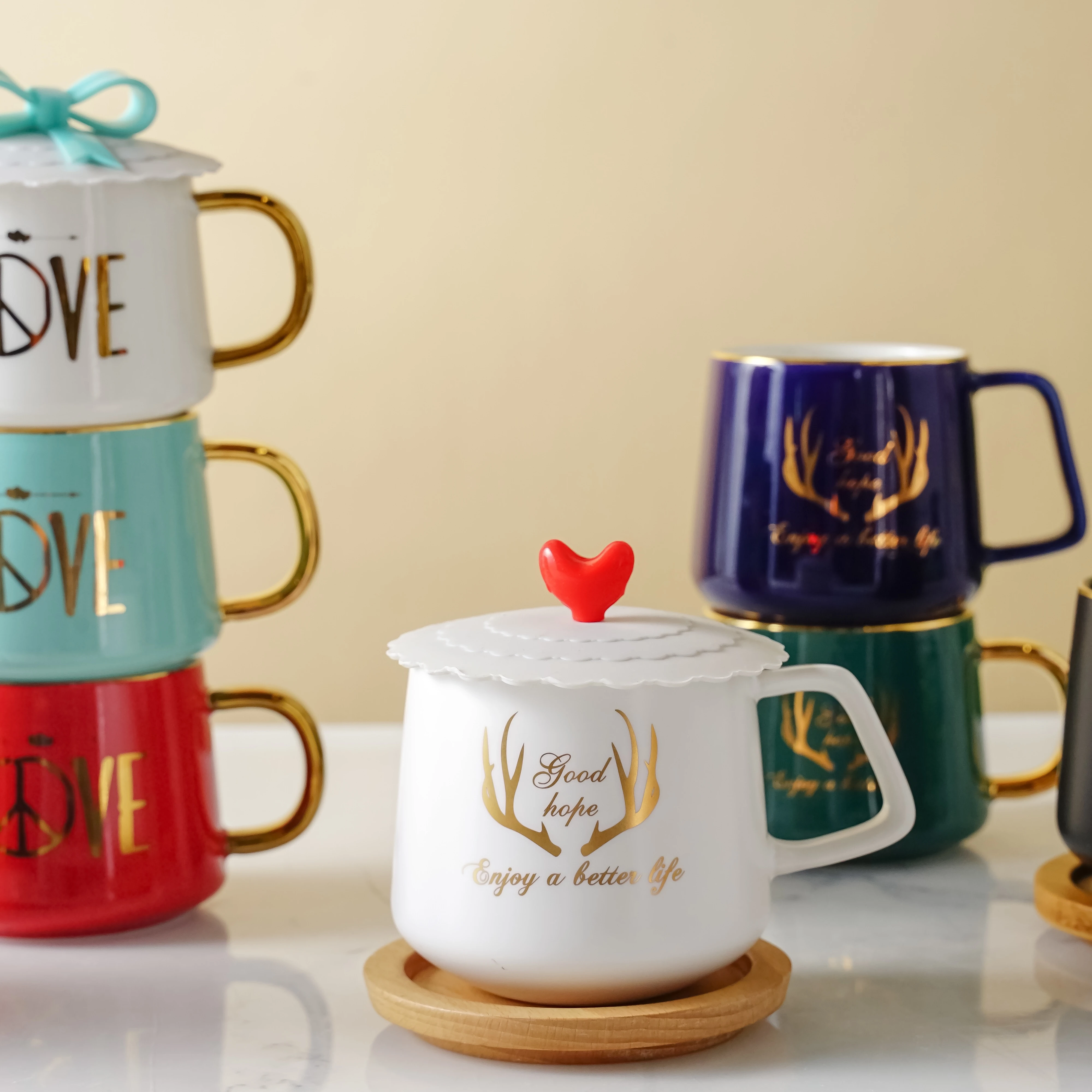 12oz Cartoon Mug  Custom Coffee Mugs With Lids Personalized  Ceramic Cup Unique Customizable Milk Tea Cups Personalized Gifts