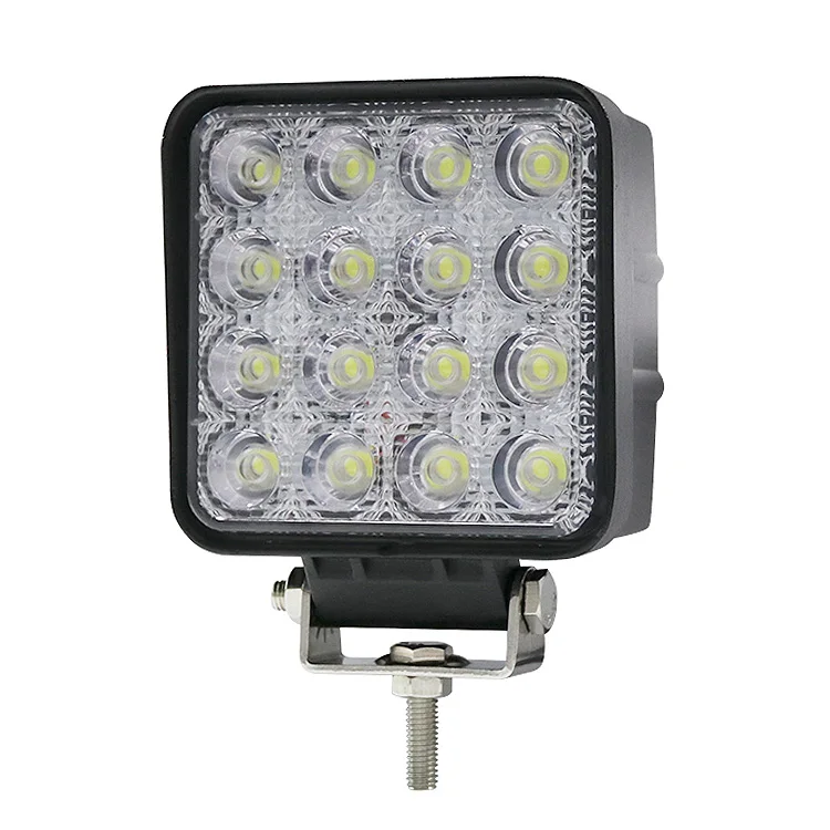 2023 wholesale 4inch LED fog light 6000K 48w square Car led work light for driving trucks Boats, tractors, Off-road light