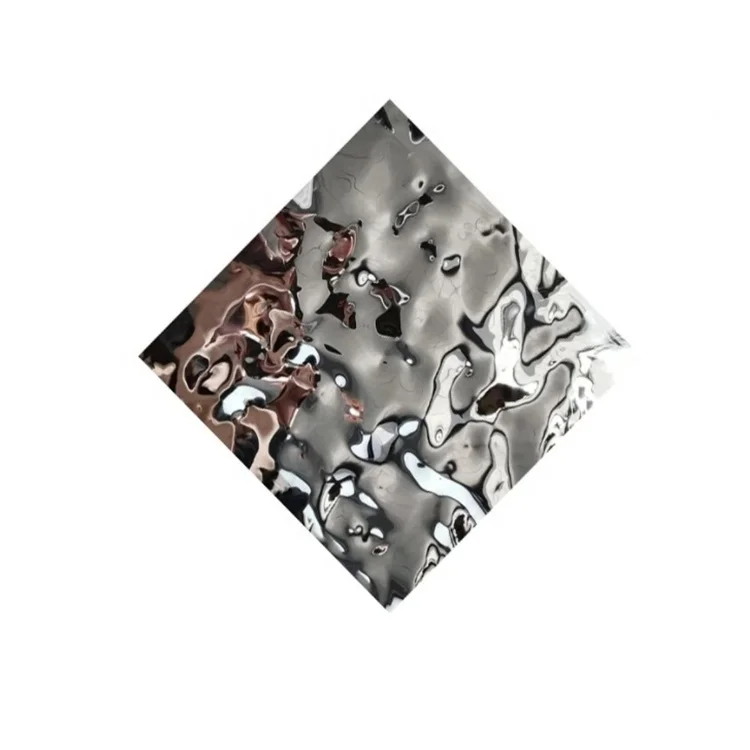Ceiling Wall Panel Mirror Stamped Colored Decoration Decorative Water Ripple Panel 304 Stainless Steel Sheet