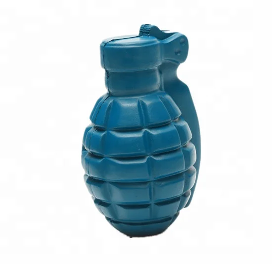 promotional customize print pu memory foam squeeze grenade stress ball