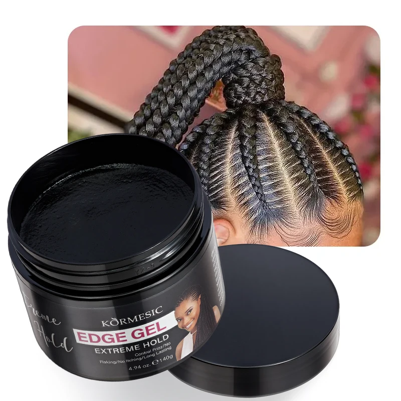 KORMESIC OEM organic wholesale vendor custom strong extra hold pomade hair braid gel for braids