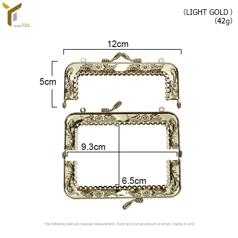 Metal Bag Frame Closure Hardware Metal Box Clutch Frame Ladies Clutch Metal Frame Kiss Clasp Lock DIY Craft