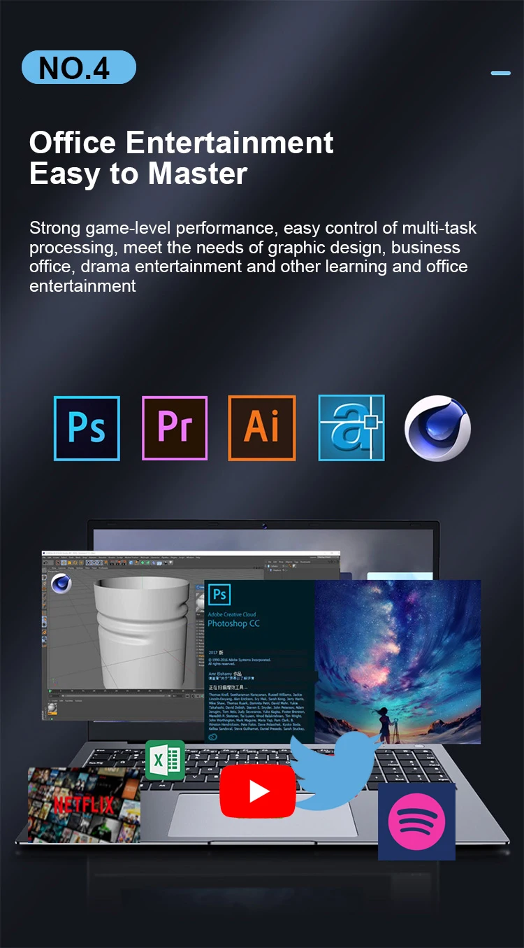 AIWO Laptops Core i7 Gaming Computer Laptop SSD I7 1165G7/I5 1135G7 DDR4 128GB/256GB/512GB/1024GB Screen Educational Notebook