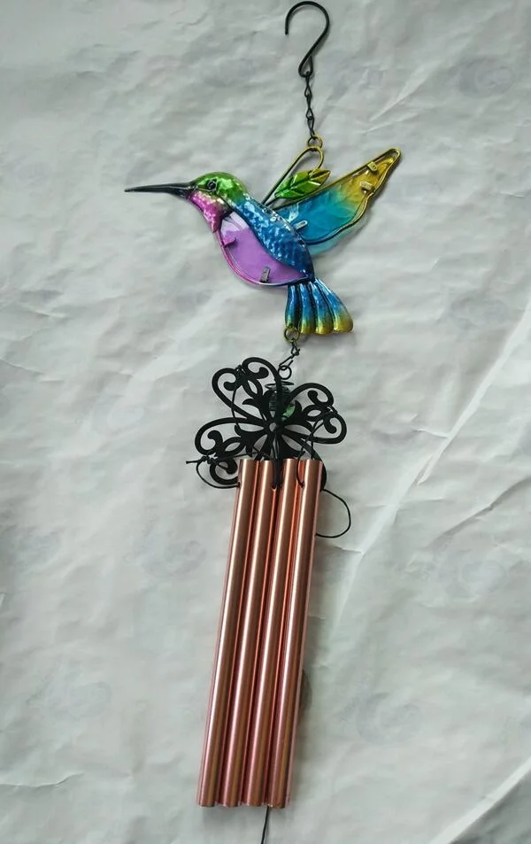 Wholesale Stain Glass Hummingbird Wind Chimes Suncatchers for Window, Home, Garden, Yard Decoration Indoor Outdoor Decor