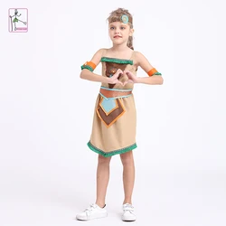 Halloween indians party costumes American indian costume kids girls dancing clothing india