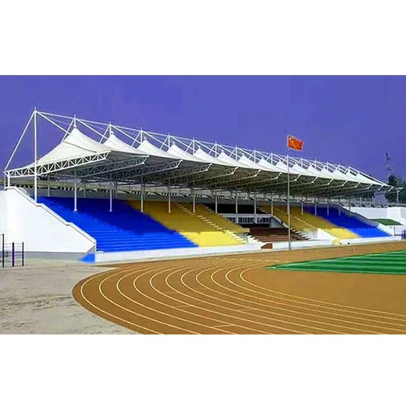 Сборный навес на трибуну, стальной каркас крыши, строительный укрытие для стадиона, навес на трибуну, навес с мембраной, навес для палатки