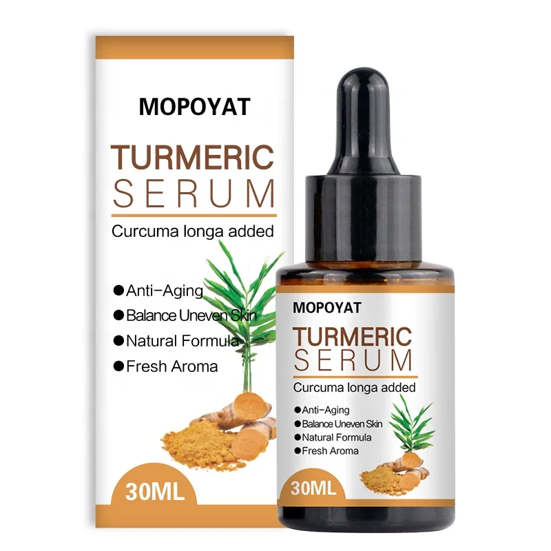 Private Label MOPOYAT Turmeric Dark Spot Face Serum Oil Bright Skin Dark Spot Corrector for Face Hydrate Dull & Dry Skin