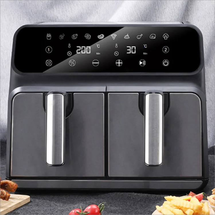 Free Sample 8L double silver digital microwave air fryer combo daewoo air fryer 4l air fryer 2 bacs