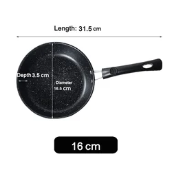 Multi-functional Black Cookware Iron Maifan Stone Frying Pan With Bakelite Handle