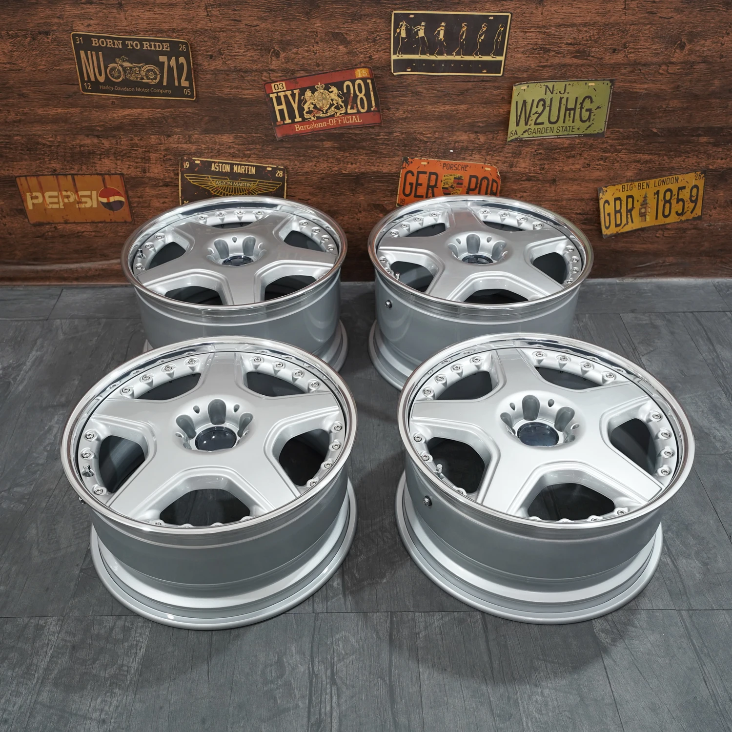 Custom 19 Inch Aluminum Alloy Car 3 Piece Forged Wheels for mercedes benz w124