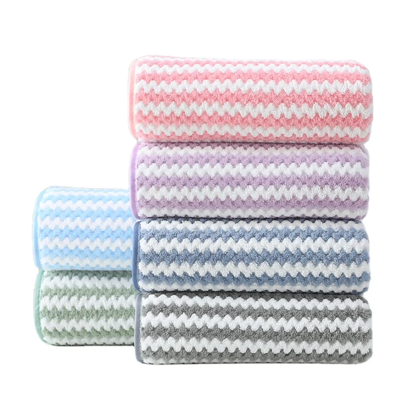 New Coral Velvet Square Towels Set Hair Loss-Free Water Absorbent for Spa Hotel & Beauty Salons