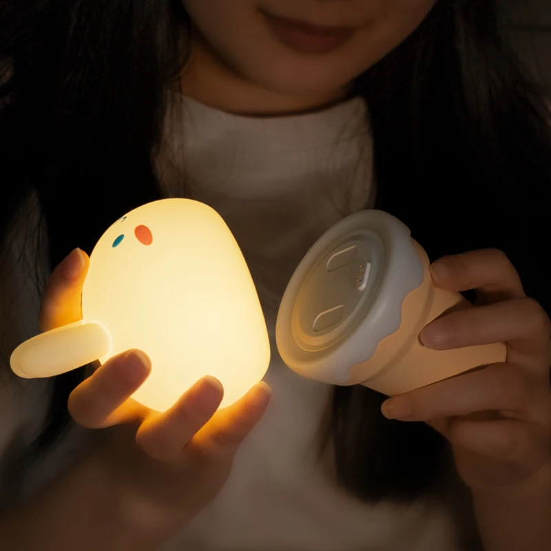 2023 new product light mini table lovely small led silicone lamp silicone night light kids night light