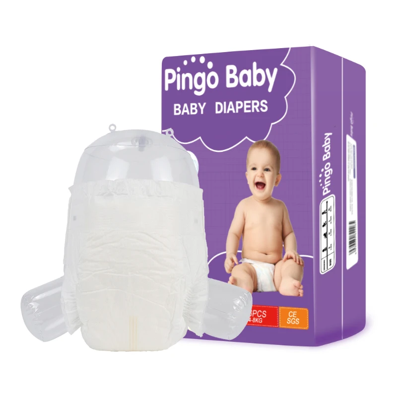 Pingo Детские биоразлагаемые детские подгузники от производителя оптовая продажа OEM экологически чистые огромные поглощающие детские подгузники класса А