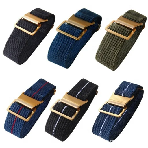 New arrival replacement woven nylon watch band black blue green quality skx strap