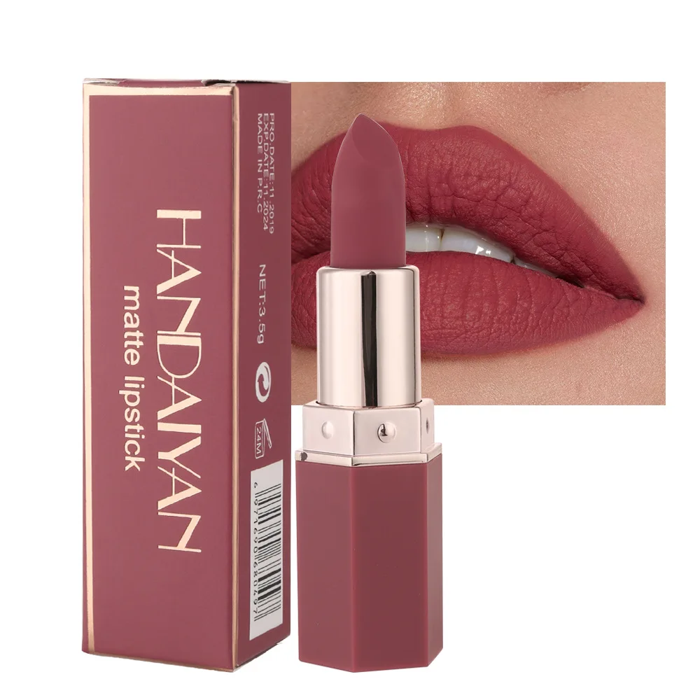 HANDAIYAN 6 Colors Velvet Matte Lipstick Waterproof Pigment Lipstick Long Lasting Lipstick Never Fade Lip Stick MakeupHot sale p