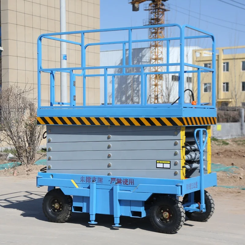 SHANDING Heavy Duty Aerial Lifting Platform Hydraulic Ladder Lift Mini Electric Scissor Lift With Wheels