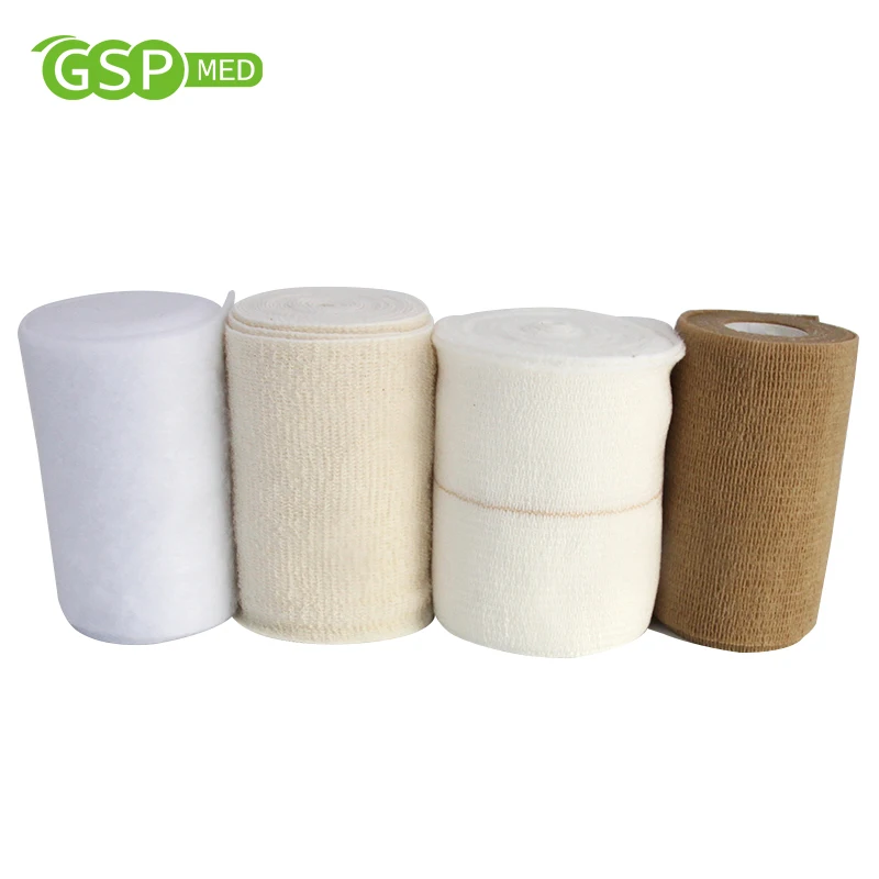 10cm 4-Layer Elastic Compression Bandage on Knee CE Certified 100% Cotton Cohesive Elastic Bandage Wrap Recovery High Quality