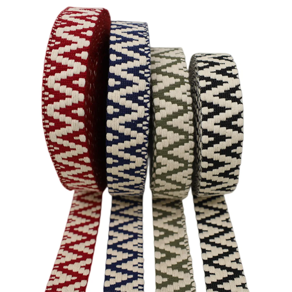 Direct selling thickened cotton jacquard elastic band custom belt luggage strap elastic band