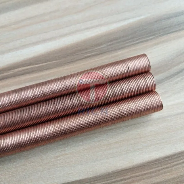 Low Fin Inner Grooved Copper Tube for Air Conditioning fintubes Fin Copper Tube Fin Heating Tube