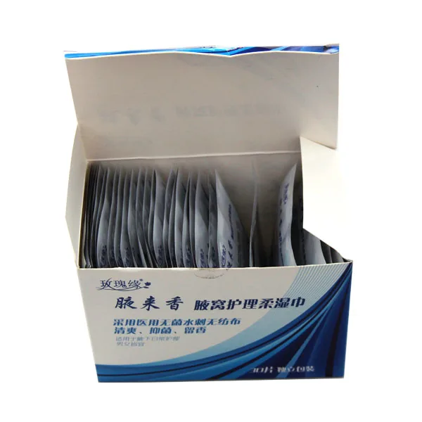 
Peppermint wholesale deodorant wipes single-use deodorant wet wipes 