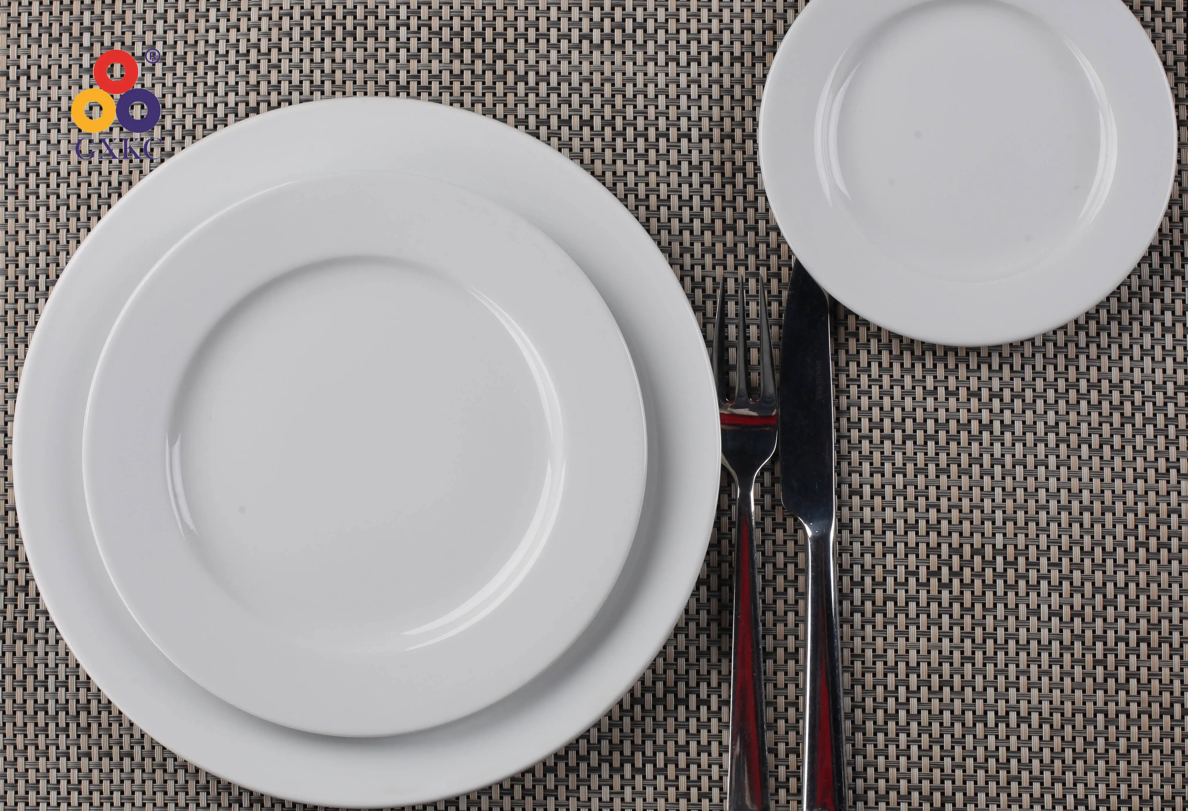 GuangXi SanHuan GXKC Restaurant Dishes Ceramic Porcelain Dinner Plate