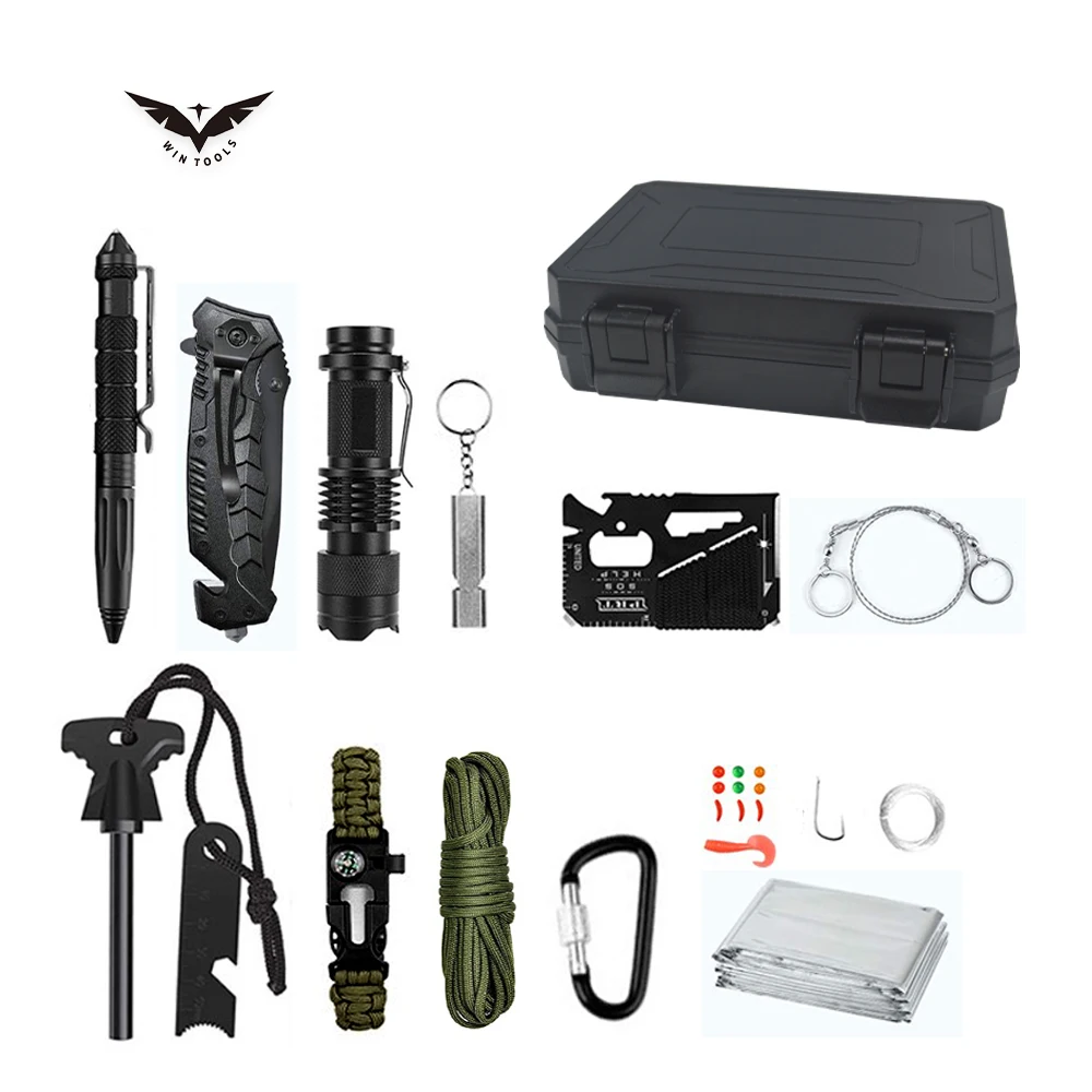 Outdoor Camping Equipment Multifunctional Emergency Survival Kit for Camping Hiking Travelling