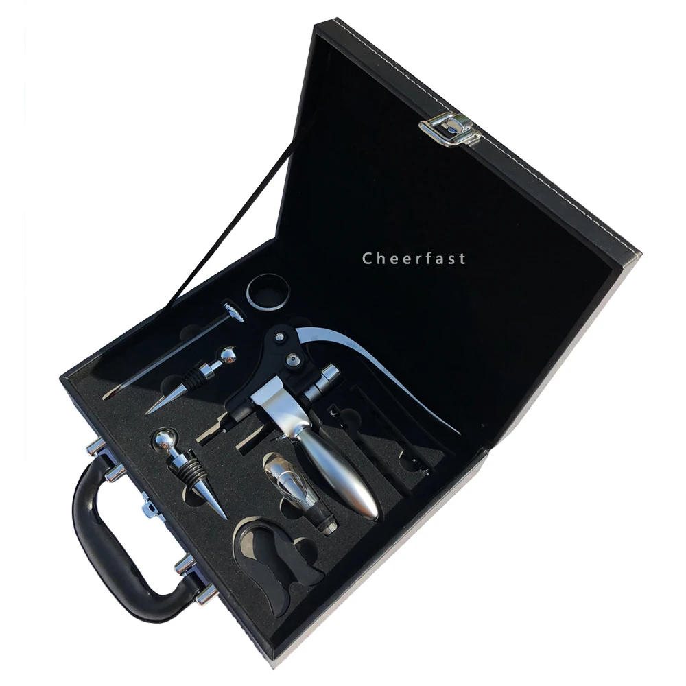 Nice 9pcs Accessories Gift Kit rabbit wine corkscrew opener gift set