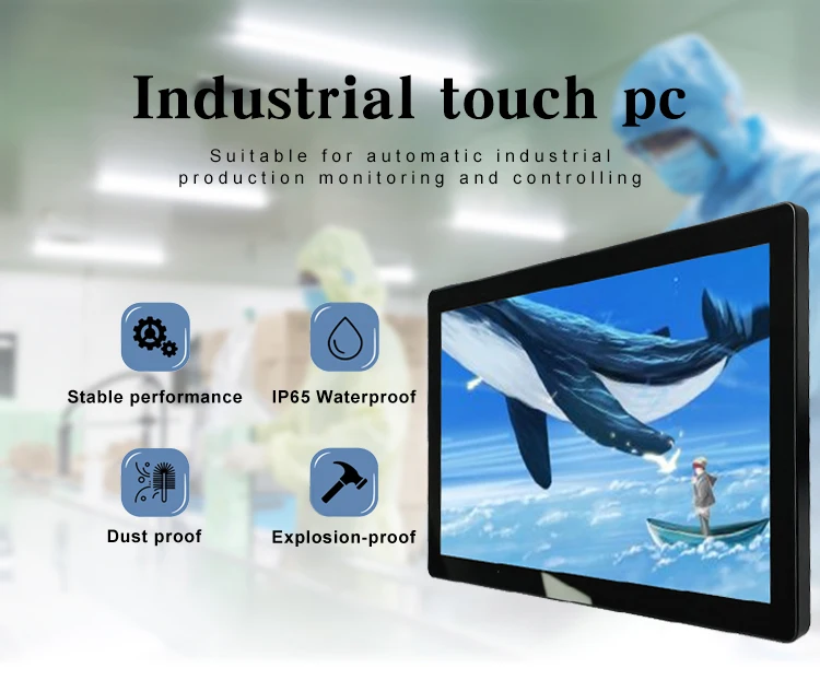 Factory Custom 21.5 HDMI Monitor TFT-LCD Industrial POS Touch Screen Monitor USB VGA industrial monitor