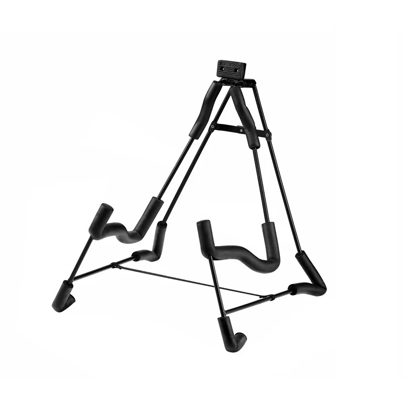Factory Wholesale Seat Type A Solid Steel Wire Bending Bracket Folk Classical Universal Herringbone Folding Guitar Stand