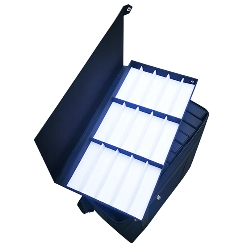 Customized High-end Oxford Cloth Optical Glasses Suitcase Large Capacity Eyewear Display Box Durable Glasses Trolley Case