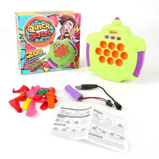 Quick Push Bubble Competitive Game Console Series with Balloon Portable Push Button Balloon Blowing Game Machine