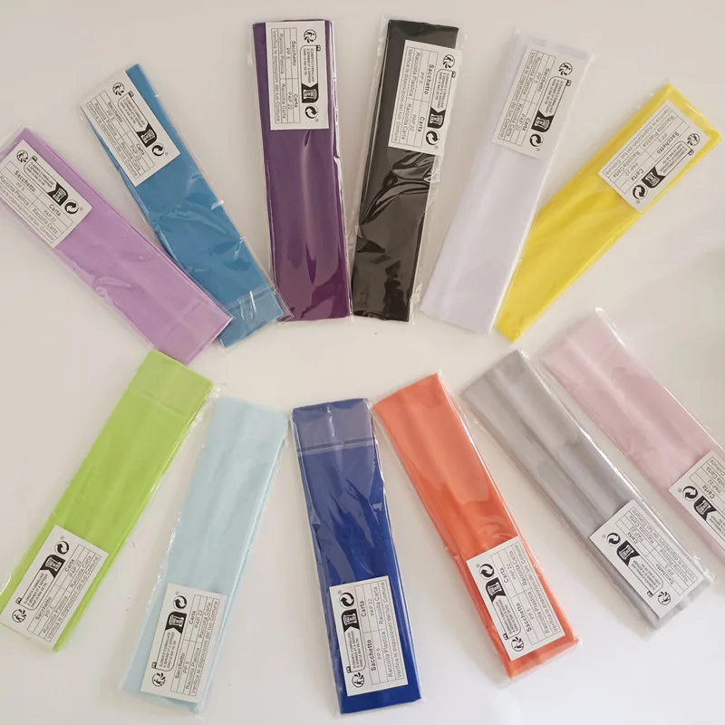 12 Piece Set Candy Color Sports Headband Yoga Exercise Anti Sweat Elastic Headbands Fashion Solid Color Hair Band