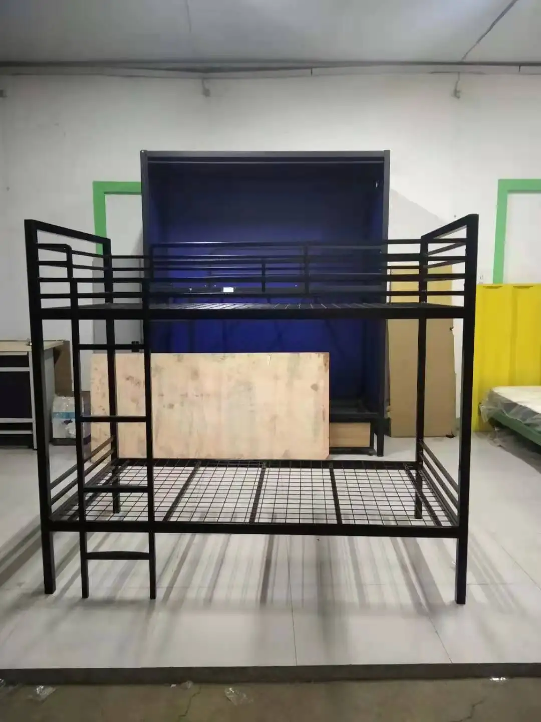 JZD Bedroom furniture hotel school dormitory second floor metal folding bunk bed for sale