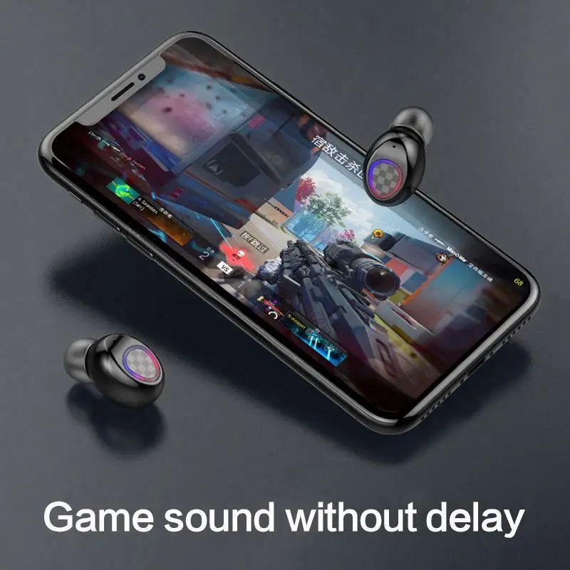V7 Noise Canceling Earbuds Deep Bass Be Loud Proud Top With Great Mic Ipx7 5.1 3500 Ma Blurtooth Earphone I 18