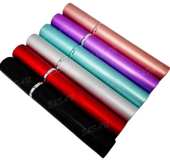 L01H-4ML STOCK Wholesale Colored Aluminium Pipe With Skull Cap Glass Refill Empty Perfume Aluminium Atomizer Spray Bottle high