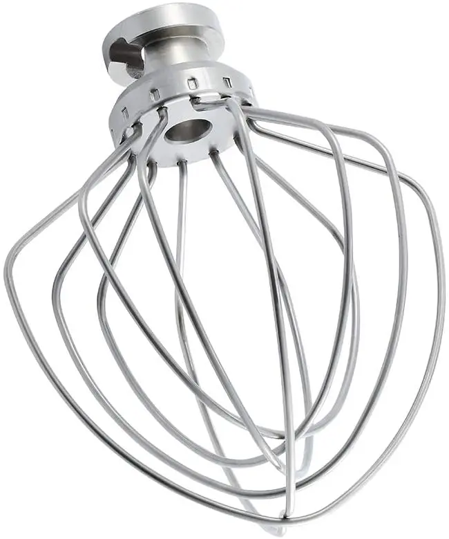 K45WW 6-Wire Whip Attachment For Tilt-Head Stand Mixer, Stainless Steel. Egg Heavy Cream Beater, Cakes Mayonnaise Whisk Mixer