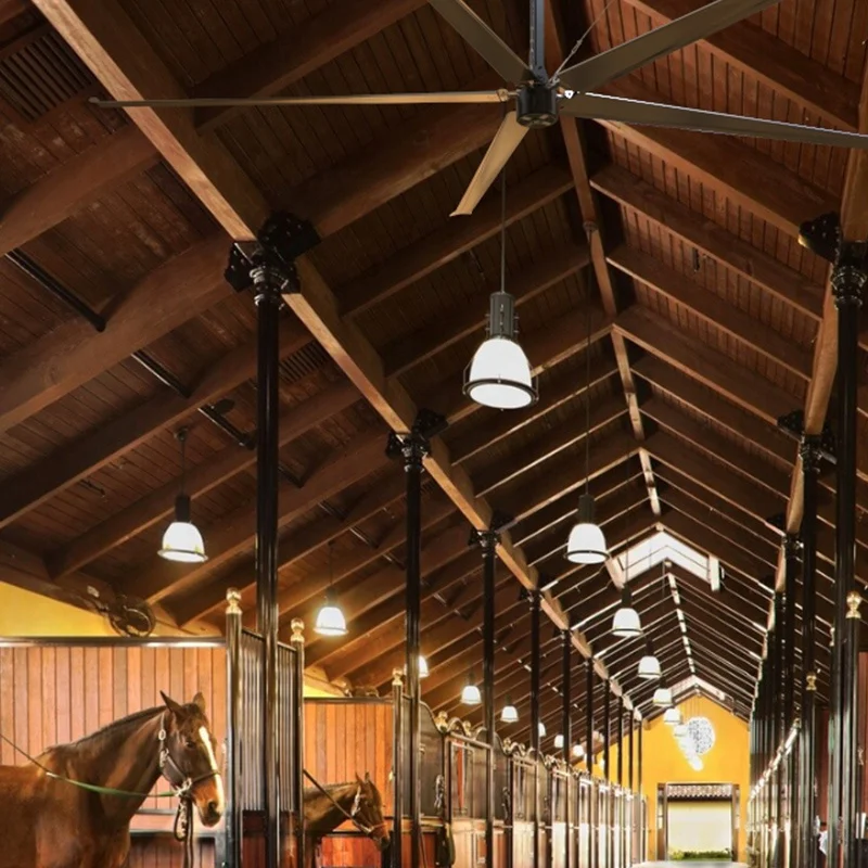 PMSM Motor Poultry 24ft Fan/ventilation Fan Axial Flow Fan AC Ceiling Fan High Volume, Low Speed 3 Years Aluminum 50HZ/60HZ