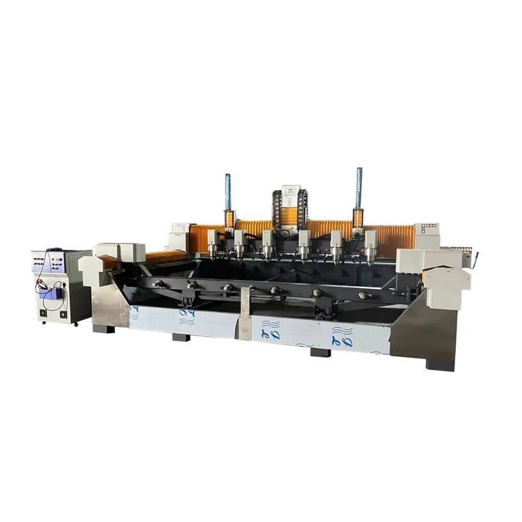 2025 High Quality Six heads column engraving machine Cylinder stone engraving machine for building materials